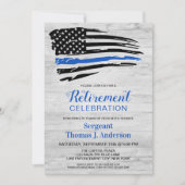 Rustige politieagent Thin Blue Line Retirement Kaart (Voorkant)