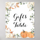 Rustige pompoen — Gifts Table Sign Poster (Voorkant)