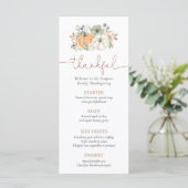 Rustige Pompoen Thanksgiving Menu (Staand voorkant)
