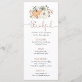 Rustige Pompoen Thanksgiving Menu (Voorkant)