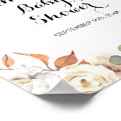 Rustige pompoen Waterverf Baby shower Welkomstteke Poster (Hoek)