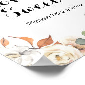 Rustige pompoen Waterverf Love is Sweet Sign Poster (Hoek)