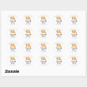 Rustige Pompoentaart Halloween Bedankt Ronde Sticker (Vel)