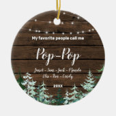 Rustige Pop Pop kerstversiering grootouder Keramisch Ornament (Voorkant)