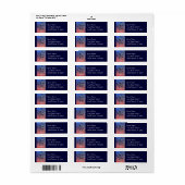 Rustige Pop Rood en blauw Etiket (Full Sheet)