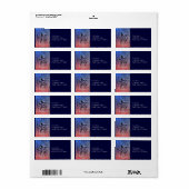 Rustige Pop Rood en blauw Etiket (Full Sheet)
