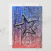 Rustige Pop Rood en blauw Kaart (Achterkant)