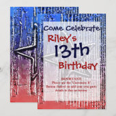 Rustige Pop Rood en blauw Kaart (Voorkant / Achterkant)