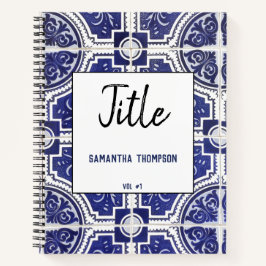Rustige  Portugese Tegels Patroonschets of Notitieboek