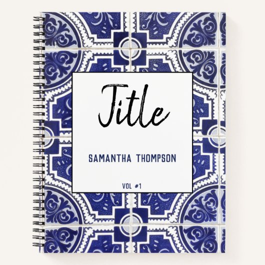 Rustige  Portugese Tegels Patroonschets of Notitieboek (Voorkant)