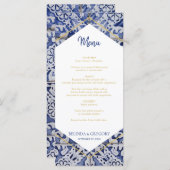 Rustige Portugese Tegels Weddenschappen Menu (Voorkant / Achterkant)