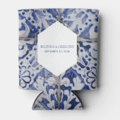 Rustige Portugese Tegels Wedding Favor Blikjeskoeler (Voorkant)