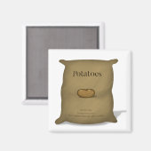Rustige Potato Sack Humoureuze opslaginstructies Magneet (Voorkant / Achterkant)