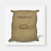 Rustige Potato Sack Humoureuze opslaginstructies Magneet (Voorkant)