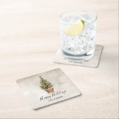 Rustige Prettige feestdagen kerstboom Kartonnen Onderzetters (Insitu)