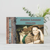 Rustige prikkeldraad afstuderen aankondiging (Staand voorkant)