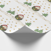 Rustige primitieve kerstman in het land cadeaupapier (Hoek)