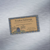 Rustige primitieve landdoos en sterren op Kraft Magnetisch Visitekaartje (Voorbeeld)