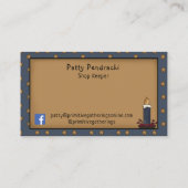 Rustige primitieve landdoos en sterren op Kraft Visitekaartje (Achterkant)