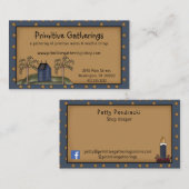 Rustige primitieve landdoos en sterren op Kraft Visitekaartje (Voorkant / Achterkant)