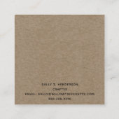 Rustige primitieve landenKraft Willow-boom Vierkante Visitekaartje (Achterkant)