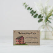 Rustige primitieve Saltbox House Country Kraft Visitekaartje (Staand voorkant)