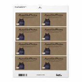 Rustige primitieve Saltbox House en Sheep Shipping Etiket (Full Sheet)