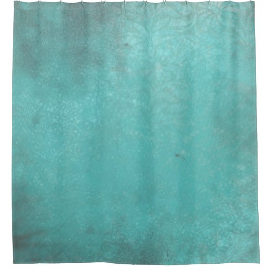 Rustige  printturquoise | Schoengordijn Douchegordijn (Voorkant)
