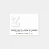 Rustige Professional Monogram Business Post-it® Notes (Voorkant)