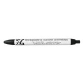 Rustige Professional Monogram Business Zwarte Inkt Pen (Voorkant)