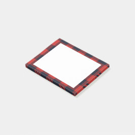Rustige Pset Red Black Buffalo Check Tartan Post-it® Notes
