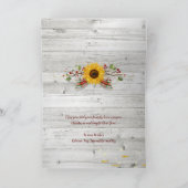 Rustige Pset Sunflower Family Foto Kerstmis Kaart (Binnen)