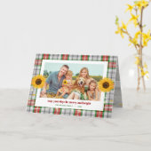 Rustige Pset Sunflower Family Foto Kerstmis Kaart (Gele Bloem)