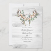 Rustige QR-code RSVP Bohemian Wedding Kaart (Voorkant)