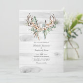 Rustige QR-code RSVP Bohemian Wedding Kaart (Staand voorkant)