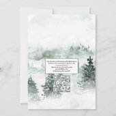 Rustige QR-code RSVP Bohemian Wedding Kaart (Achterkant)