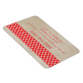 Rustige Quatrefoil Save the Date Magnet, Red Magneet (Rechterzijde)