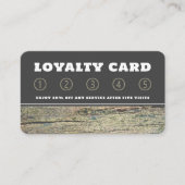 Rustige racked Wood Loyalty Card (Voorkant)