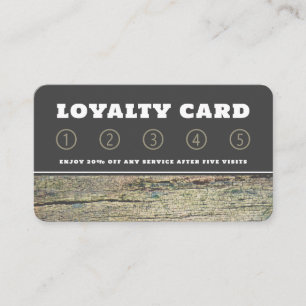 Rustige racked Wood Loyalty Card