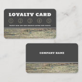 Rustige racked Wood Loyalty Card (Voorkant / Achterkant)
