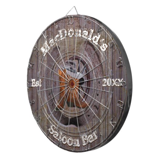 Rustige ranch met de dikke dartplaat dartbord (Voorkant Rechts)
