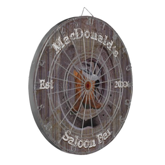Rustige ranch met de dikke dartplaat dartbord (Voorkant Links)