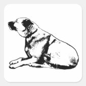 Rustige Rand Blik Vierkante Sticker (Voorkant)