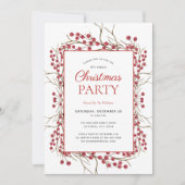 Rustige Red Berry-kerstfeest Kaart (Voorkant)