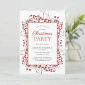 Rustige Red Berry-kerstfeest Kaart (Staand voorkant)