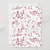 Rustige Red Berry-kerstfeest Kaart (Achterkant)