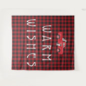 Rustige Red Black Check Pset Truck Dog Holiday Wandkleed (Voorkant (horizontaal))