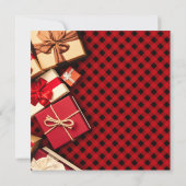 Rustige Red Buffalo Check Holiday Gift Exchange Kaart (Achterkant)