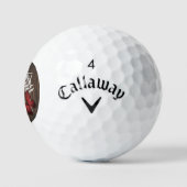 Rustige Red Butterfly Golf Balls Golfballen (Logo)