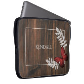 Rustige Red Butterfly-laptophoes Laptop Sleeve (Voorkant Rechts)